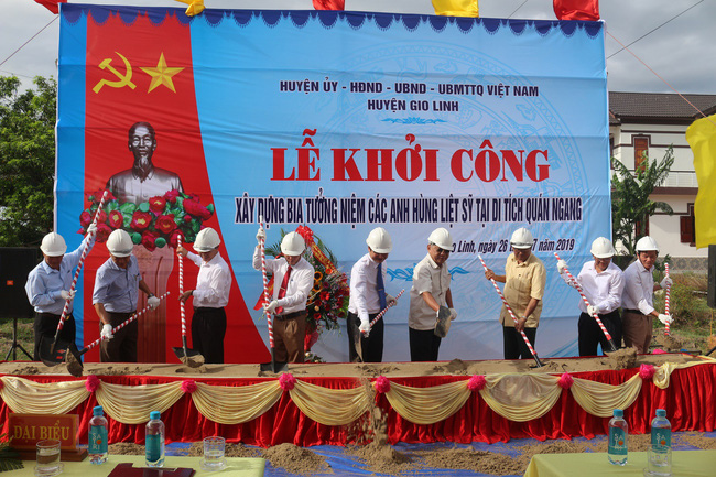 Khởi công xây dựng Nhà bia tưởng niệm AHLS tại Di tích khu căn cứ Quán Ngang