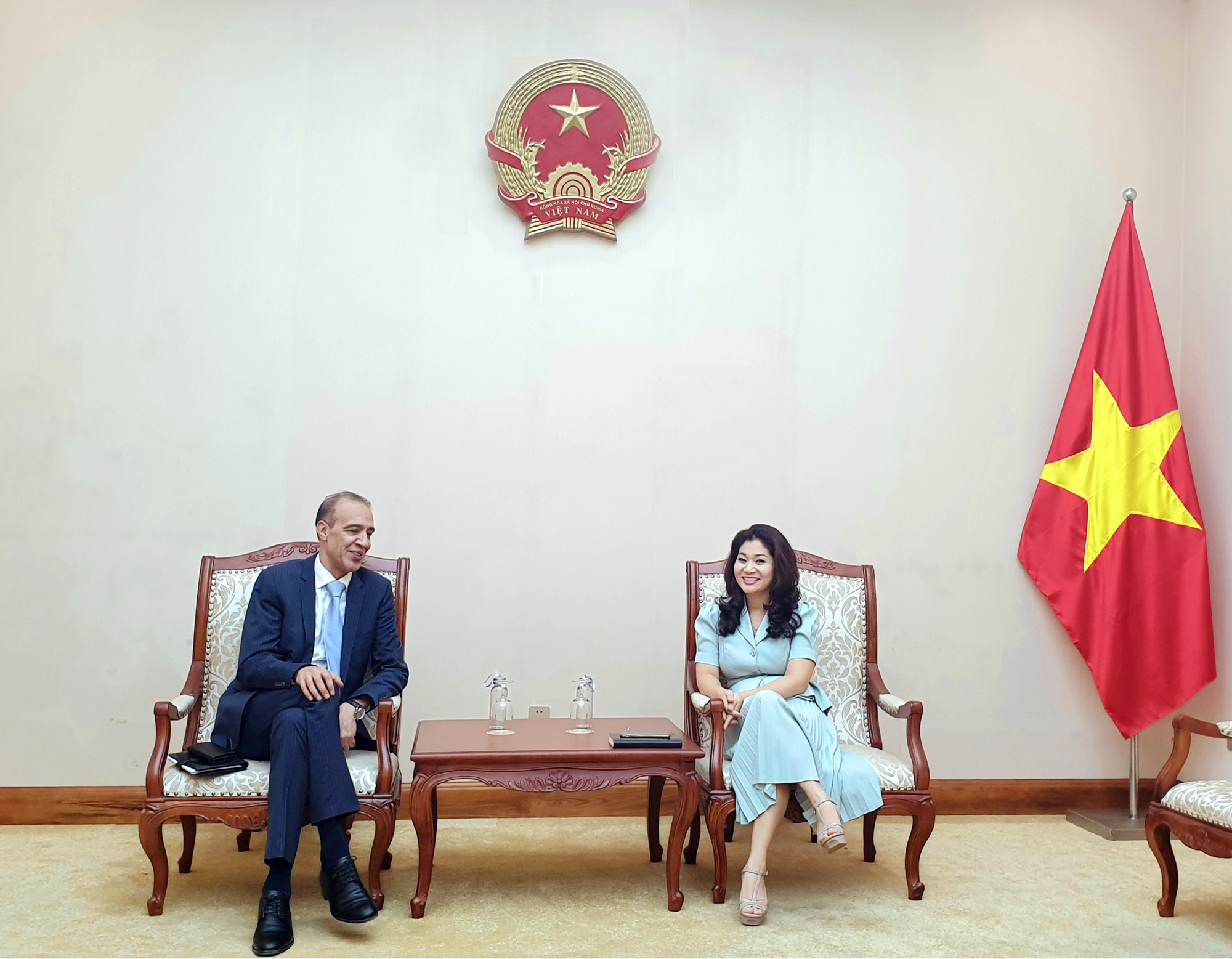 Cục trưởng Cục Hợp tác quốc tế làm việc với Đại sứ Ma-rốc tại Việt Nam