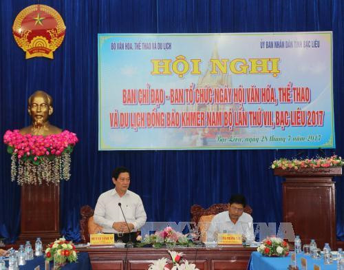 Ngày hội văn hóa, thể thao và du lịch đồng bào Khmer Nam bộ năm 2017 sẽ diễn ra tại Bạc Liêu