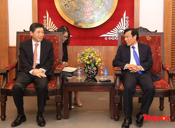 Bộ trưởng Nguyễn Ngọc Thiện tiếp Đại sứ Đặc mệnh toàn quyền Hàn Quốc tại Việt Nam 