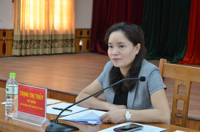 Thứ trưởng Trịnh Thị Thủy làm việc với lãnh đạo Sở Văn hóa, Thể thao và Du lịch Lạng Sơn về công tác cải cách hành chính
