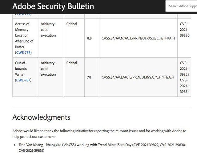 Chuyên gia Việt phát hiện 6 lỗ hổng bảo mật nghiêm trọng của Microsoft, Adobe 